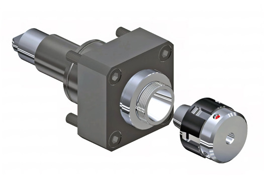The Gewefa M96+ hydraulic chuck fits into a standard ER holder with an external thread