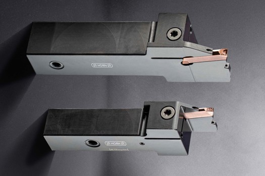The new tool holder of Horn's 229 grooving system incorporates two internal coolant transfer