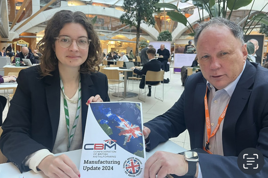 Sarah Coombes (MP for West Bromwich) with Steve Morley (President of the CBM)